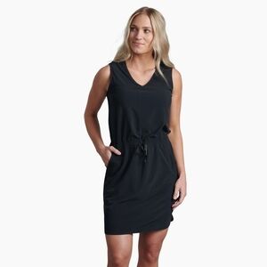 Kuhl Women's Vantage Dress Black NWT XL Sleeveless Quick Dry Drawstring Waist